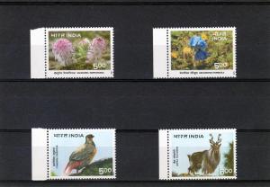 India 1996 Himalayan Wildlife -Fauna Set (4) MNH Sc# 1561/64