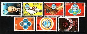 Belize-Sc#538-44 id9-unused NH set-International Rotary Club-1981-