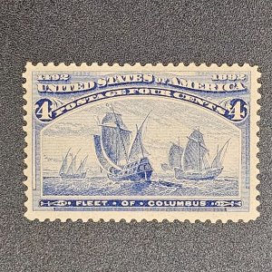 233 Columbian 4cent XF-OG-NH cv140.00