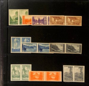 United States Postage Stamp, #756-765 National Parks Mint Pairs, 1935 (BM)