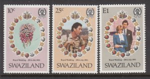 Swaziland 382-384 Royal Wedding MNH VF