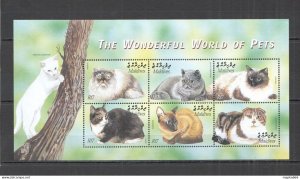 Ss1659 Maldives Cats Fauna Domestic Animals Wonderful World Of Pets Kb Mnh