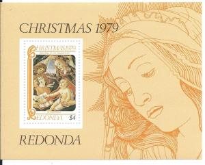 REDONDA - Christmas 1979 Souvenir Sheet (MNH) 