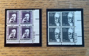 *US Stamps #1294 and #1295 Mint NH Plate Blocks