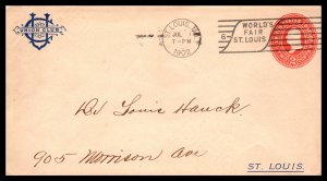 US Union Club St Louis,MO 1902 Cover