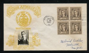 US 883 M=37F Ethelbert Nevin Famous American Crosby photo cachet FDC ADDR 