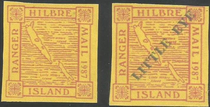 HILBRE - Map - Imperf 2 Stamps - M N H- Private Issue