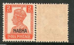 India NABHA KG VI 2As SG 111 / Sc 106 Cat £2 MNH Fine