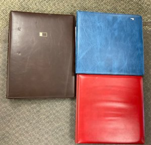 3 First Day Cover Albums,  Kleer-vue , Fleetwood and Enor used 