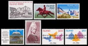 Iceland Scott 559, 560, 561, 562, 563, 565-566 (1982) Mint NH VF, CV $6.10 C