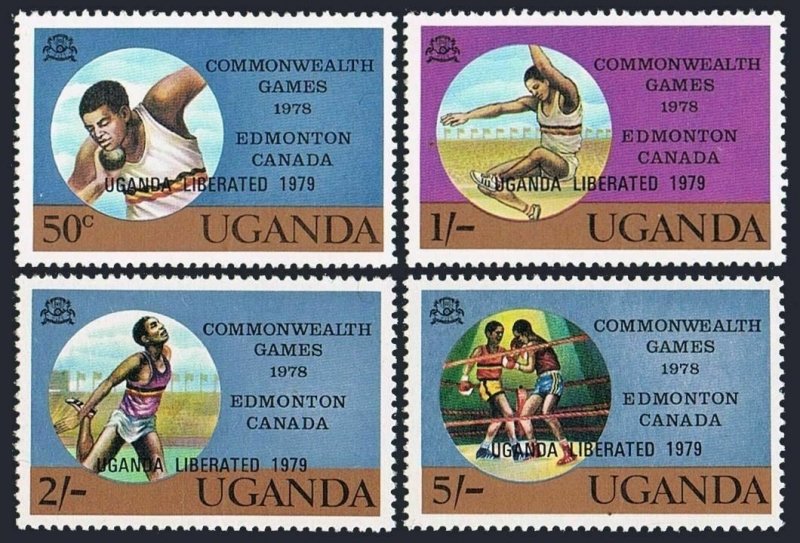 Uganda 249-252,MNH.Michel 226-229.Commonwealth Games,UGANDA LIBERATED 1979.