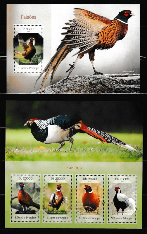 Sao Tome and Principe - BIRDS - Set + S.S. - MNH