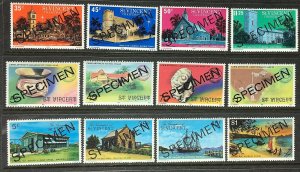 1976 St. Vincent Three complete MNH SPECIMEN sets