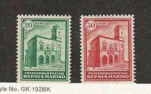 San Marino Postage Stamp, #134-135 Mint Hinged, 1932, JFZ