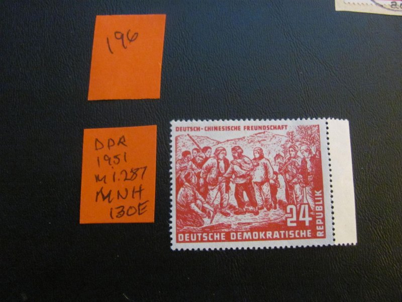 GERMANY DDR MNH 1951 MI. 287 130 EUROS (196)