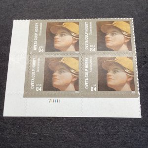 Scott#4510 84c Oveta Culp Hobby-2011-Plate#Block Of 4 MNH-US