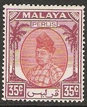 1952 Malaya Perlis Scott 27 Raja Syed Putra MLH
