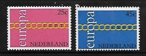 NETHERLANDS, 488-489, MNH, EUROPA 1971