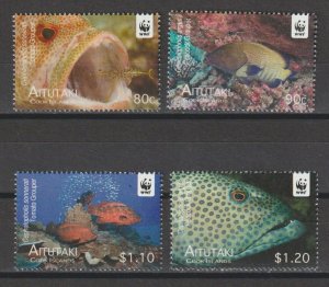 COOK ISLANDS/AITUTAKI 2010 WWF SG 727/30 MNH