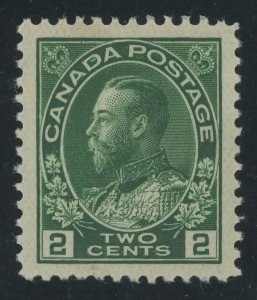 Canada 107a - 2 cent Deep Green Thin Paper - PSE Graded Cert: 98 JUMBO Mint OGnh