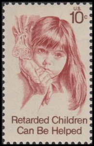 1974 Help Retarded Children Single 10c Postage Stamp - MNH, OG - Sc#1549 -CX323a