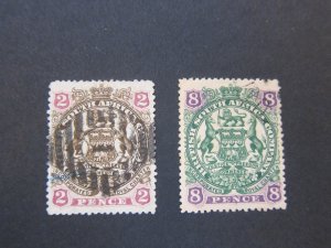 Rhodesia 1897 Sc 52,56 FU
