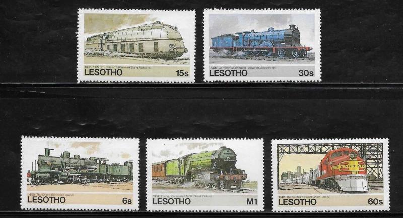 Lesotho 453-58 Trains Mint NH