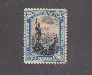 MALTA # 164 VF-3sh ULTRA LIGHT USED CAT VALUE $35