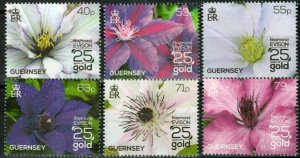 Guernsey 1227-1232 MNH Flowers Clematis Plants Nature ZAYIX 090823S72M