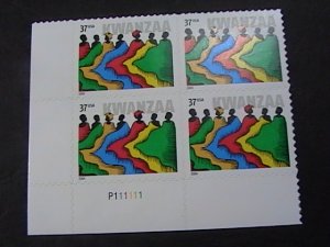 US # 3881-MINT/NEVER HINGED--LL-PLATE # BLOCK OF 4----KWANZAA----2004