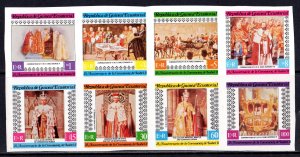 Equatorial Guinea 1978 Coronation of Kings of England Sheetlet PROOF IMPERF.MNH