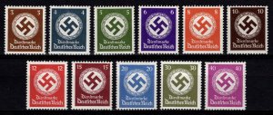 Germany 1942 Official Stamps, no Wmk., Part Set [Unused]