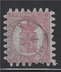 1866-74 Finland 40p - Scott # 10b, Type II - Cat= $85 - (CB81)