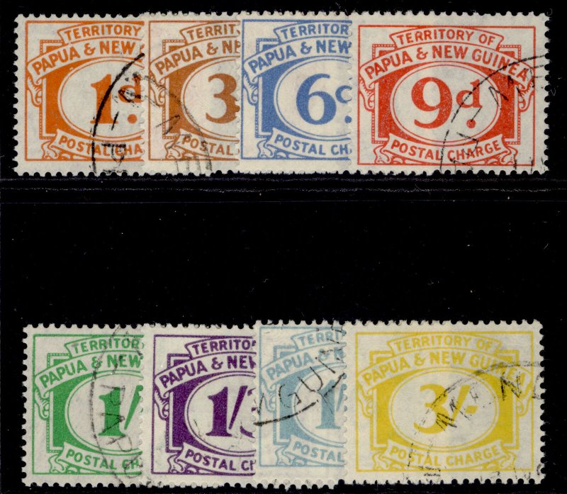 AUSTRALIA - Papua New Guinea QEII SG D7-D14, 1960 dues set, VERY FINE USED.