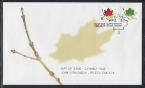 Canada Scott 2013-4 Combo FDC - 2003 Maple Leaf Issue