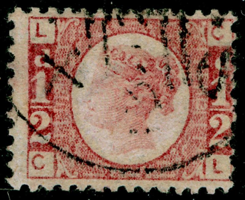 SG49, ½d rose PLATE 13, FINE USED. Cat £25. CL