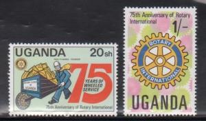 Uganda 297-98 Rotary International Mint NH