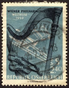 1959, Austria 2,40Sh, Used, Sc 649