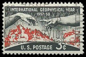 PCBstamps   US #1107 3c Int'l Geophysical Year, used, (1)