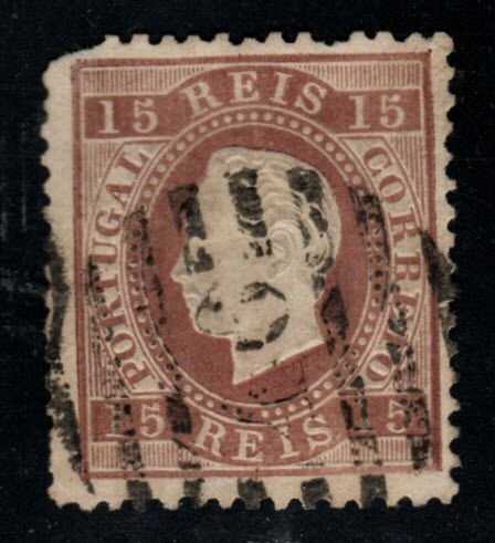 Portugal Scott 38a Used King Luiz stamp,Perf 13.5