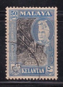 Malaya Kelantan 1957 Sc 79 50c Used