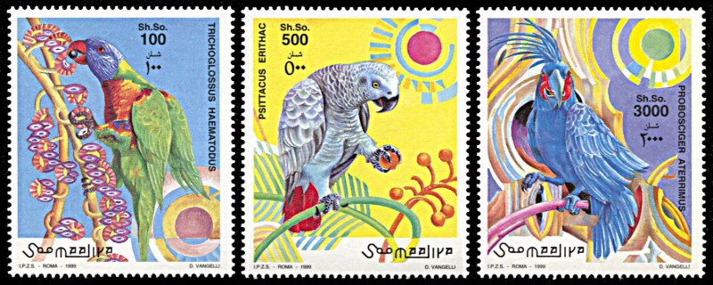 Somalia Michel 746-748, MNH, Parrots