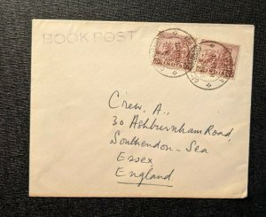 1953 Matunga India Book Post Cover to Southend on Sea England