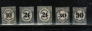 USA #O51P2 / #O56P2 Fine Small Die Proofs On Wove Paper Usual Small Flaws