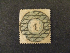 Germany-Saxony #20b used SON cancel thins short perfs a22.6 3945