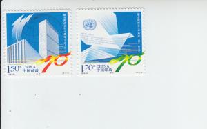 2015 PR China United Nations (2) (Scott 4322-23) MNH