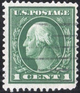 SC#405 1¢ Washington Single (1912) Used