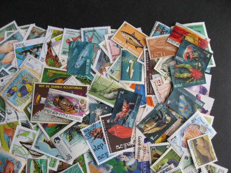 FISH & MARINE LIFE Topical collection 230 different (+3 SS) Mixed condition