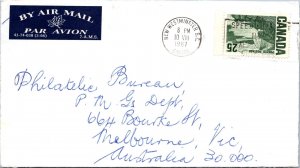 1967 - Westminster, BC - Airmail to Australia - F36028