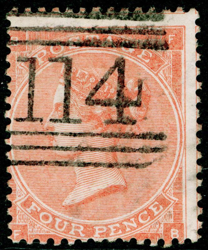 SG80, 4d pale red PLATE 3, FINE USED. Cat £100. DUNDEE